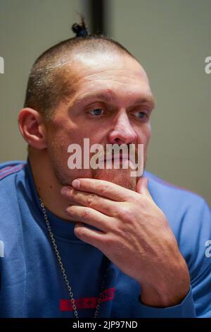 Oleksandr Usyk à l'hôtel Shangri-la à Jeddah, Arabie Saoudite. Date de la photo: Lundi 15 août 2022. Banque D'Images