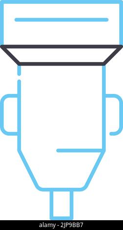 icône de ligne de chargeur usb, symbole de contour, illustration vectorielle, signe de concept Illustration de Vecteur