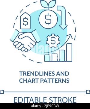 Icône de concept turquoise pour les motifs de tendances et de graphiques Illustration de Vecteur