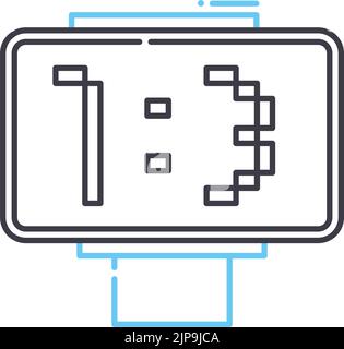 icône de ligne de cote, symbole de contour, illustration vectorielle, signe de concept Illustration de Vecteur