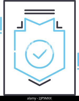 icône de ligne minière publique, symbole de contour, illustration vectorielle, signe de concept Illustration de Vecteur