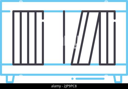 icône de ligne de tablette intérieure, symbole de contour, illustration vectorielle, signe concept Illustration de Vecteur