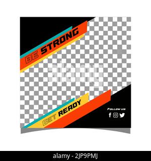 Business, marketing social media bannière avec un espace pour votre texte Illustration de Vecteur