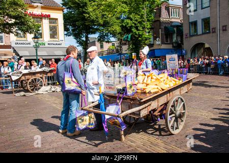 Marché aux fromages Alkmaar Gouda, Alkmaar , Hollande, pays-Bas Europe Banque D'Images
