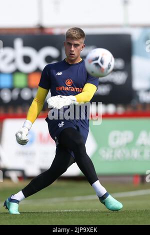 Tom Palmer, gardien des Harriers de Kidderminster, lors du match de la Ligue nationale de Vanarama au stade Aggborough, Kidderminster. Date de la photo: Samedi 13 août 2022. Banque D'Images