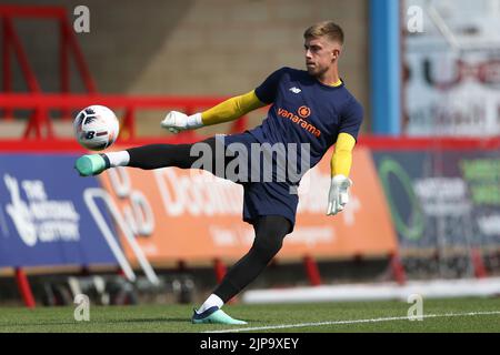 Tom Palmer, gardien des Harriers de Kidderminster, lors du match de la Ligue nationale de Vanarama au stade Aggborough, Kidderminster. Date de la photo: Samedi 13 août 2022. Banque D'Images