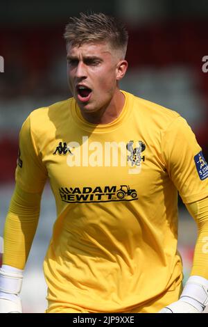 Tom Palmer, gardien des Harriers de Kidderminster, lors du match de la Ligue nationale de Vanarama au stade Aggborough, Kidderminster. Date de la photo: Samedi 13 août 2022. Banque D'Images