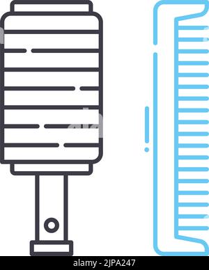 icône de ligne de commode à cheveux, symbole de contour, illustration vectorielle, signe de concept Illustration de Vecteur