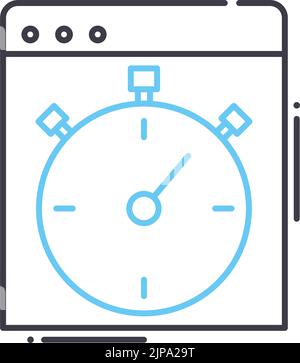 icône de ligne de performance de page, symbole de contour, illustration vectorielle, signe de concept Illustration de Vecteur