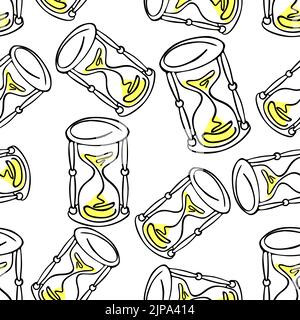 fond asymétrique graphique sans couture d'un sablier sur fond blanc, texture, design Banque D'Images