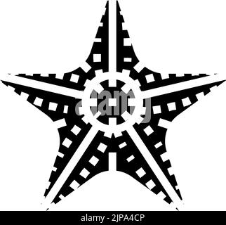illustration vectorielle de l'icône de glyphe d'été de starfish beach Illustration de Vecteur
