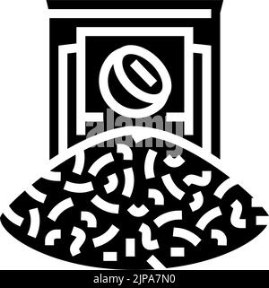 illustration du vecteur d'icône de glyphe des flocons de noix de coco Illustration de Vecteur