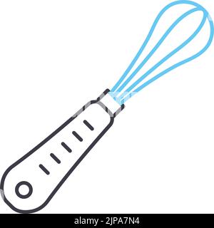 icône de ligne de fouet, symbole de contour, illustration vectorielle, signe de concept Illustration de Vecteur