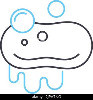 icône de trait de savon, symbole de contour, illustration vectorielle, signe de concept Illustration de Vecteur