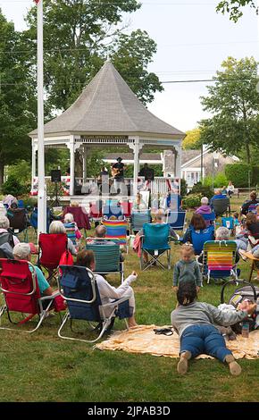 Concert d'été à Dennis Village, Dennis, Massachusetts, sur Cape Cod, États-Unis Banque D'Images