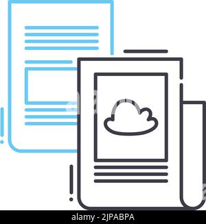 icône de ligne de journal, symbole de contour, illustration vectorielle, signe de concept Illustration de Vecteur