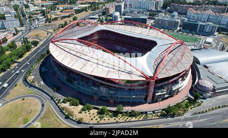 Vue aérienne du stade Benfica, stade du club de football S.L. Benfica, Banque D'Images