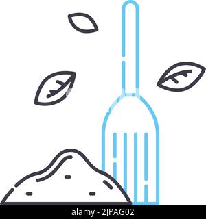 icône de ligne de nettoyage des lames, symbole de contour, illustration vectorielle, signe de concept Illustration de Vecteur