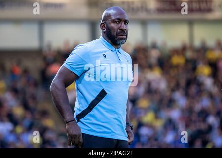 Peterborough, Royaume-Uni. 16th août 2022. Darren Moore gérant de Sheffield mercredi pendant le match à Peterborough, Royaume-Uni, le 8/16/2022. (Photo de James Heaton/News Images/Sipa USA) crédit: SIPA USA/Alay Live News Banque D'Images