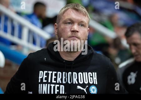 Peterborough, Royaume-Uni. 16th août 2022. Grant McCann directeur de Peterborough United pendant le match à Peterborough, Royaume-Uni, le 8/16/2022. (Photo de James Heaton/News Images/Sipa USA) crédit: SIPA USA/Alay Live News Banque D'Images