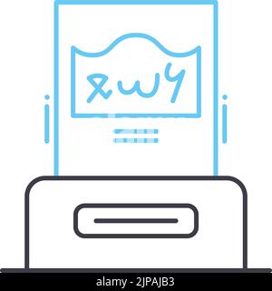 icône de ligne d'inscription, symbole de contour, illustration vectorielle, signe de concept Illustration de Vecteur