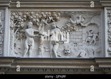 DAS Bibliche Haus, Neißstraße 29, Görlitz ist ein Bürgerhaus in der Görlitzer Altstadt. 16.08.2022 Banque D'Images