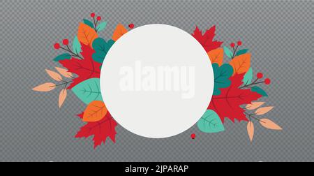Modèle web d'automne fond transparent avec un emplacement pour votre texte - Illustration vectorielle Illustration de Vecteur