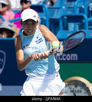 16 août 2022: Shuai Zhang (CHN) a vaincu Naomi Osaka (JPN) 6-4-7-5, à l'Open de l'Ouest et du Sud, au Lindner Family tennis Centre de Cincinnati, Ohio/Etats-Unis © Leslie Billman/Tennisclix/Cal Sport Media Banque D'Images