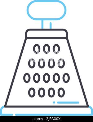icône de ligne de râpe, symbole de contour, illustration vectorielle, signe de concept Illustration de Vecteur