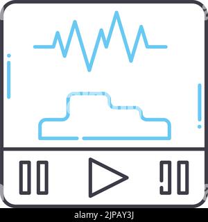 pop icône de ligne de filtre, symbole de contour, illustration de vecteur, signe de concept Illustration de Vecteur