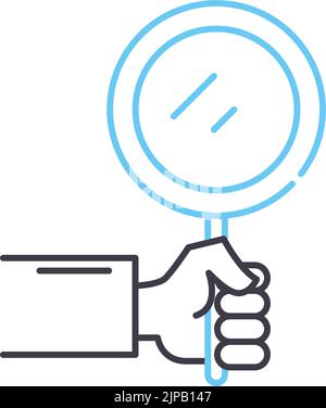 icône de ligne d'agrandissement, symbole de contour, illustration vectorielle, signe de concept Illustration de Vecteur