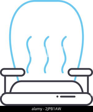 icône de ligne de siège chaud, symbole de contour, illustration vectorielle, signe de concept Illustration de Vecteur