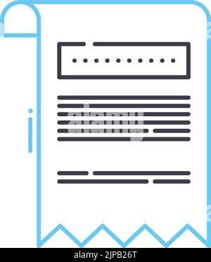 icône de ligne d'annonces de journaux, symbole de contour, illustration vectorielle, signe de concept Illustration de Vecteur