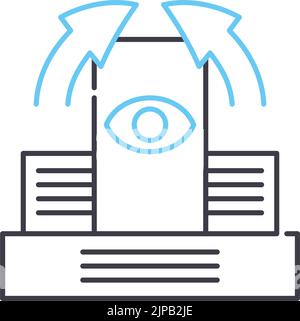 icône de ligne d'investissement fondamentale, symbole de contour, illustration vectorielle, signe de concept Illustration de Vecteur