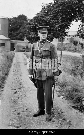 Michael Collins en tant que commandant en chef des Forces nationales irlandaises. Banque D'Images