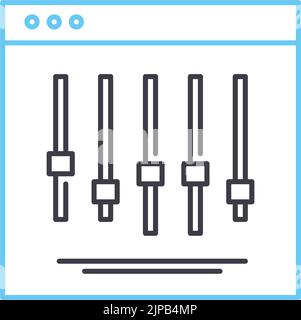 icône de ligne de portail de négociation, symbole de contour, illustration vectorielle, signe de concept Illustration de Vecteur