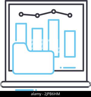 icône de ligne d'info, symbole de contour, illustration vectorielle, signe de concept Illustration de Vecteur