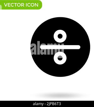 icône de division mathématique. icône minimaliste et créative isolée sur fond blanc. symbole d'illustration vectorielle. Illustration de Vecteur