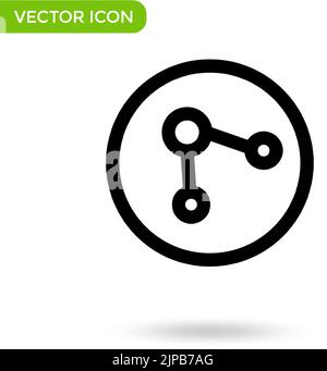 partager l'icône réseau. icône minimaliste et créative isolée sur fond blanc. symbole d'illustration vectorielle. Illustration de Vecteur