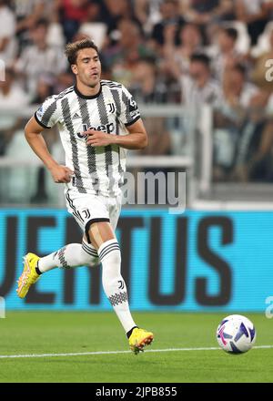 Turin, Italie, le 15th août 2022. Dusan Vlahovic de Juventus pendant le match de la série A à l'Allianz Stadium de Turin. Le crédit photo devrait se lire: Jonathan Moscrop / Sportimage Banque D'Images