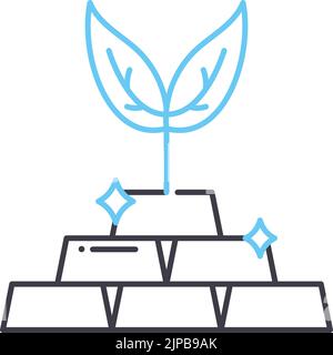 icône de ligne de biologie synthétique, symbole de contour, illustration vectorielle, signe de concept Illustration de Vecteur