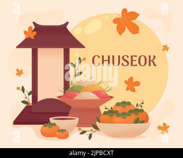 chuseok coréen festif Illustration de Vecteur