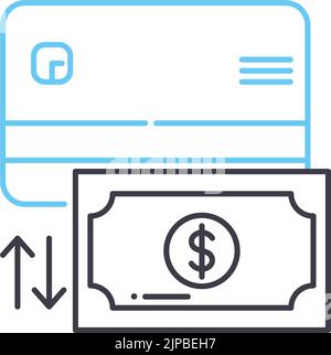 icône de ligne de revenu brut, symbole de contour, illustration vectorielle, signe de concept Illustration de Vecteur