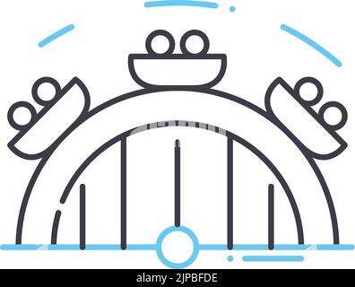 icône de ligne de parc de loisirs, symbole de contour, illustration vectorielle, signe de concept Illustration de Vecteur