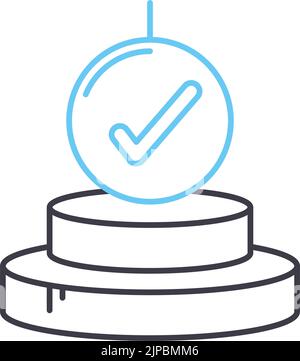 icône de ligne complète d'objectif, symbole de contour, illustration vectorielle, signe de concept Illustration de Vecteur