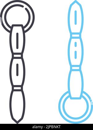 icône de ligne de bâton tactique, symbole de contour, illustration vectorielle, signe de concept Illustration de Vecteur