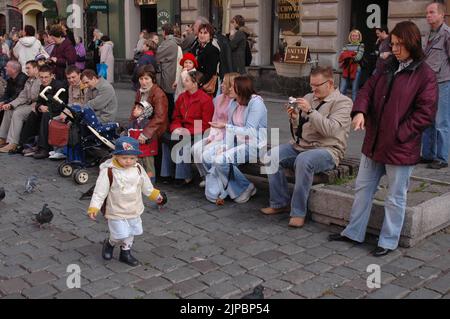 visite des enfants polonais d'un jardin d'enfants à Poznan Poaldn octobre 20,2005 .(photo de Francis Dean/Dean Pictures) Banque D'Images