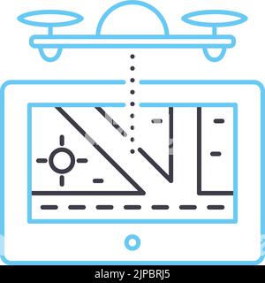 icône de ligne cible logistique, symbole de contour, illustration vectorielle, signe concept Illustration de Vecteur