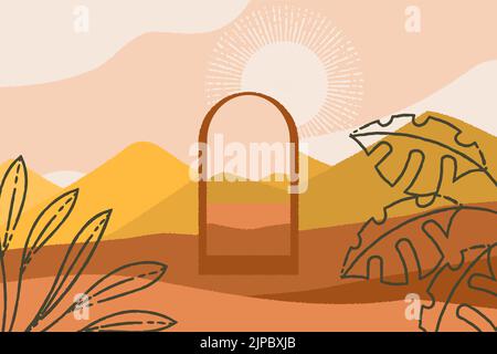 Illustration vectorielle d'arrière-plan en terre cuite dessiné à la main. Illustration de Vecteur