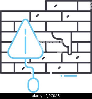 icône de ligne de truelle, symbole de contour, illustration vectorielle, signe de concept Illustration de Vecteur